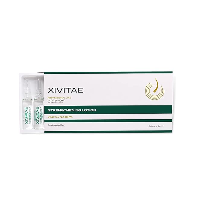 Vegetal Placenta Hair Treatment Lotion in Ampoules 10 x 10 ml- Protein Hair Treatment Formula for Strengthening and Moisturizing - Lightweight Recovery Complex - Hydration Leave-In Formula