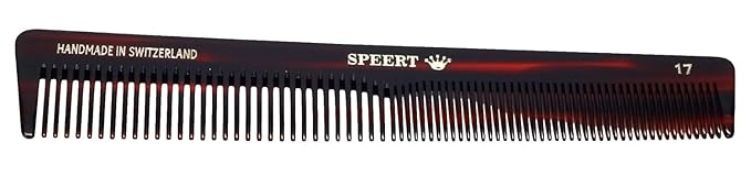 #17 Handmade Wide Narrow Tooth Mustache Beard Comb Small Tortoise Havana Acetate Thick Coarse Curly Fine Short Pocket Sized Facial Hair Grooming Tangle Free Beard Straightener Growth Care Comb