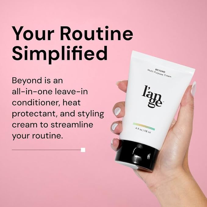 L'ANGE HAIR Beyond Leave in Conditioner, Heat Protectant & Styling Cream | Hydrates, Reduces Frizz, Adds Volume & Shine, Protects from Heat & UV | Enhances Softness | All Hair Types | 4fl oz