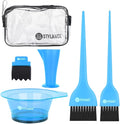 5 Pieces Hair Dye Coloring Kit- Hair Tinting Bowl, Hair Dye Brush, Measuring Cup, For Salon Use & Home DIY Dyeing Tools (Blue)