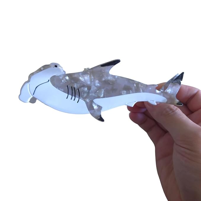 Novelty Hammerhead Shark Hair Clip,Acetate Hair Claw,Big Hair Clips for Women