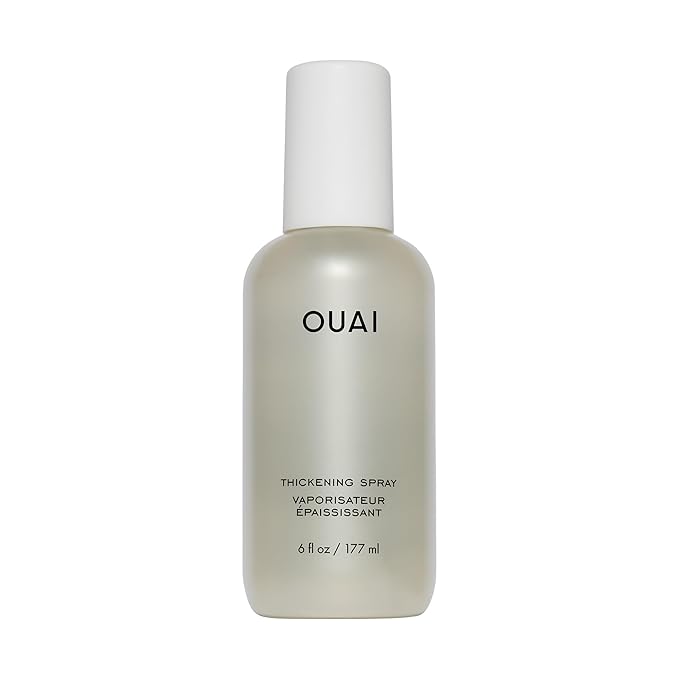 OUAI Hair Thickening Spray - Thickening & Volumizing Spray for Instantly Thicker, Fuller-Looking Hair - Protects, Strengthens & Repairs with Amaranth Peptide & Amino Acids (6 Fl Oz)