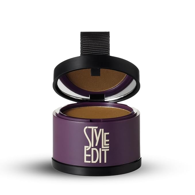 Style Edit Root Touch Up Powder (5 Pack) to Cover Up Dark Roots and Grays Between Salon Visits, Water Resistant, Non-Sticky, Compact And Mess-Free, Medium Brown Hair Color (Total of 5)