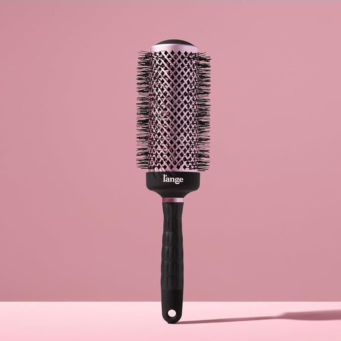 L'ANGE HAIR VolumePro Extra-Long Ceramic Ionic Round Brush, Black | For Blow Drying, Curling & Styling | Adds Volume, Reduces Frizz & Boosts Shine | Ideal for Extra-Long Hair (53mm)