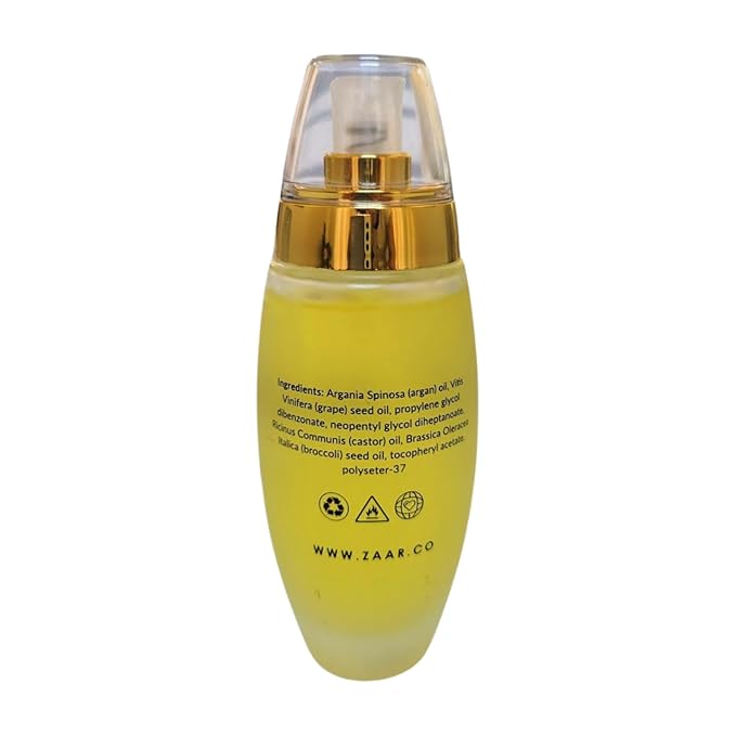 Zaar Natural Argan Oil, Argan Oil for Hair, Smooth & Shine Hair Polisher, Argan Oil of Morocco for Anti Frizz Control, Hair Growth