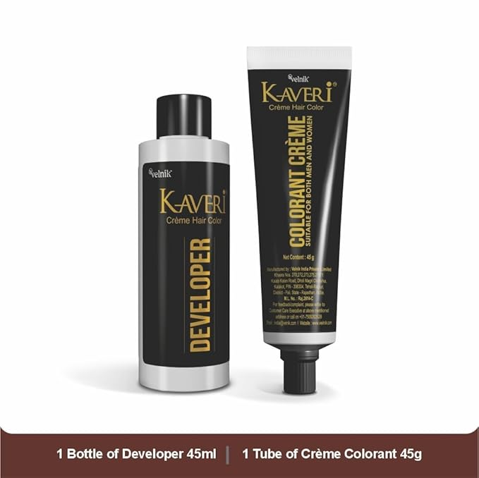 Creme Hair Color Permanent Hair Dye Color - With Improved Creme Formula for 100% Gray Coverage Ammonia Free Hair Color Dye for Rich Bright Long lasting (Dark Brown, 3.04 Fl Oz)