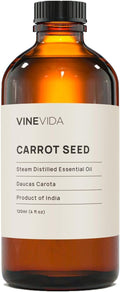 VINEVIDA Carrot Seed Essential Oil 4 oz - Undiluted Candle Scent DIY Scents for Candlemaking Bulk Soap Making Safe Skin, Pack of 1,4 Fl Oz,120 milliliters,7.18 Ounces