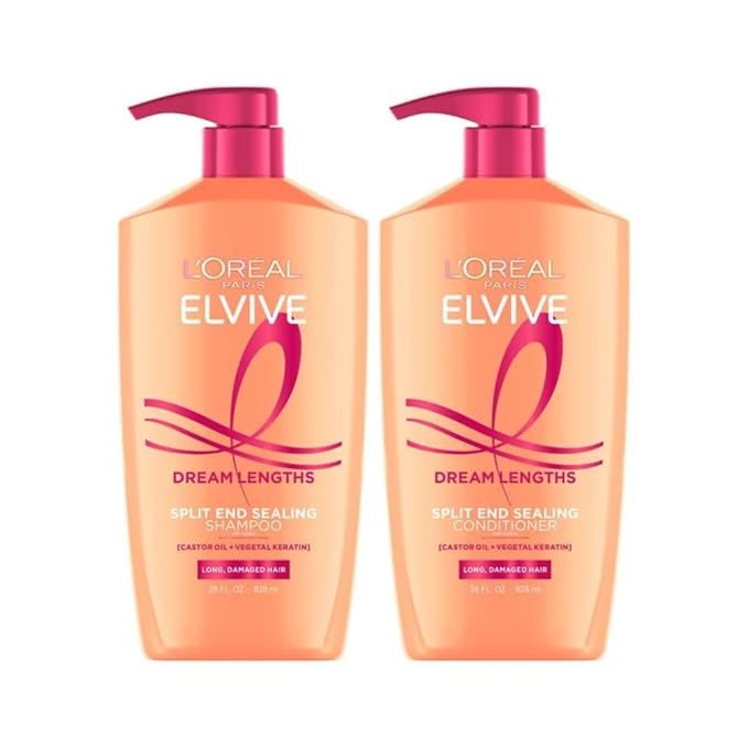 L'Oreal Paris Elvive Dream Lengths Shampoo and Conditioner Kit, Paraben Free, 1 kit