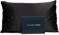 Fishers Finery 25mm 100% Pure Mulberry Silk Pillowcase (Black King)