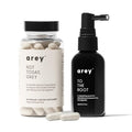 Arey The System Daily Hair Serum and Supplement Treatment for Women & Men | Slows Grey Hair Growth in 3-6 Months | Promote Thicker, Fuller Regrowth | Biotin, B + D Vitamins (1 Month Supply)