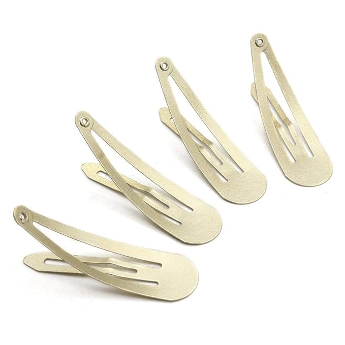 Dofash 12PCS Snap Hair Clips For Women-Non Slip & Metal Hair Barrettes, 5cm 2'' Small Clips For Thin & Fine Hair,Blonde