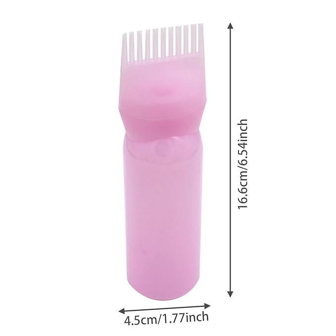 Hair Oil Applicator,Root Comb Applicator Bottle, Hair Dye Bottle 160ML Shampoo Bottle Hair Comb Applicator Bottle Brush Bottle for Hair Dyeing Tool Style 3