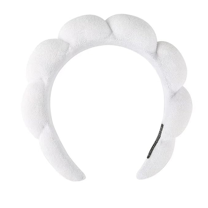 Spa Headbands for Washing Face Makeup Skin Care Headband Women Bubble Facial Beauty Headbands Puffy Shower Towel Band Hair Headband