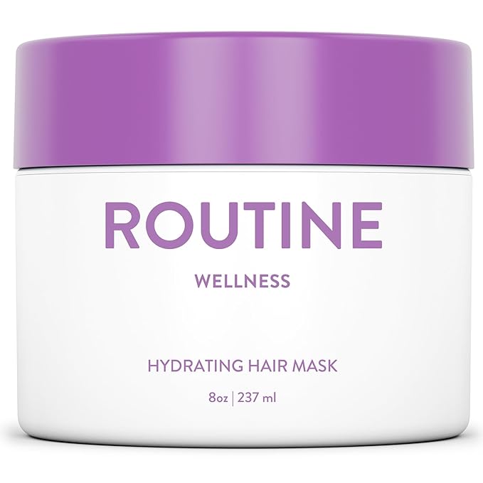 Routine Wellness Deep Conditioning Hair Mask - Bring Dry, Damaged Hair Back to Life – Hydrating Repair Treatment that Moisturizes, Strengthens & Adds Volume – Gardenia 8oz