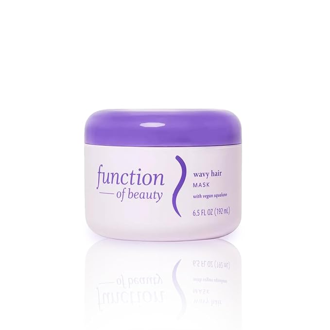 FUNCTION OF BEAUTY Hair Mask for Wavy Hair, 6.5 oz - Deep Conditioning Formula With Argan Oil to Restore Shine & Vegan Squalane to Prevent Hair Breakage, Customizable Haircare