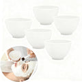 5-Piece Silicone Mixing Bowl Set, 3.3-Inch Microwaveable Silicone Bowls for Facial Masks, Mud Masks, and Other Skin Care Products Facial Bowls for Estheticians. (White)