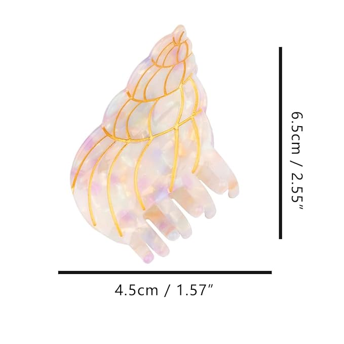 Conch Claw Clip,Ocean Hair Clip,Acetate Hair Clips,Small Claw Clips for Women