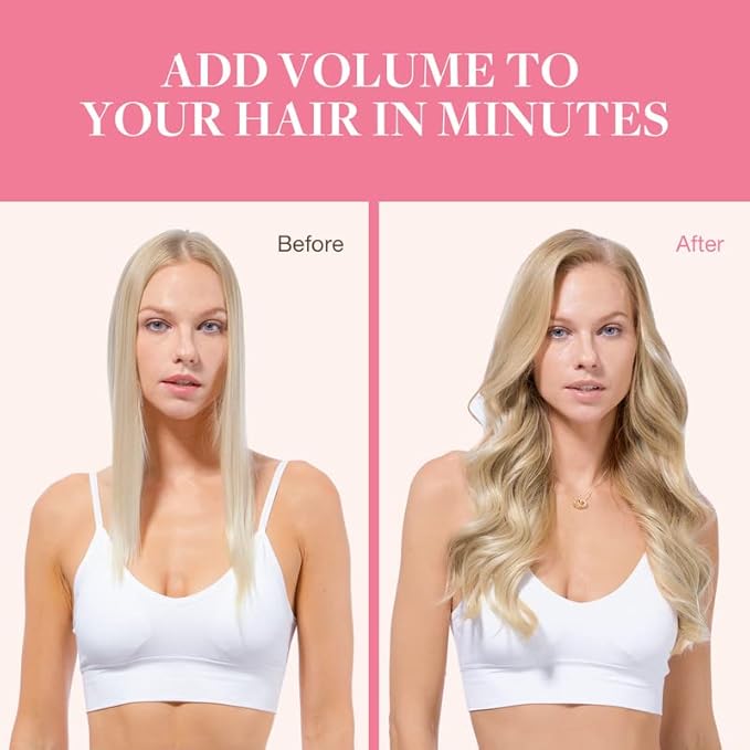 GOO GOO Clip in Hair Extensions Real Human Hair, Remy Human Hair Extensions Clip ins for Women, Natural Human Hair, 16inch 110g 7Pcs, 16/22 Light Blonde Highlighted Golden Blonde