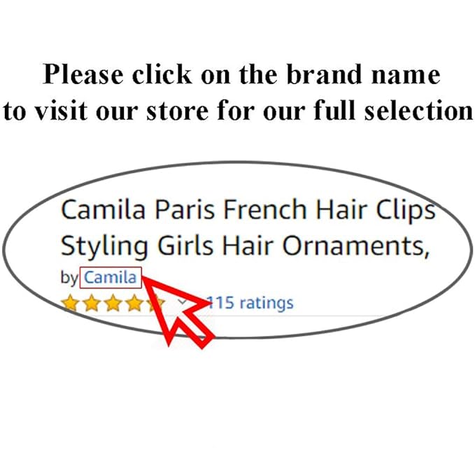 Camila Paris CP3367 French Hair Barrette Clip for Women, Handmade, Onyx, Side Slide-in Metal-Free Closure Strong Hold Grip Hair Clips for Girls, No Slip Durable Hair Accessories, Made in France