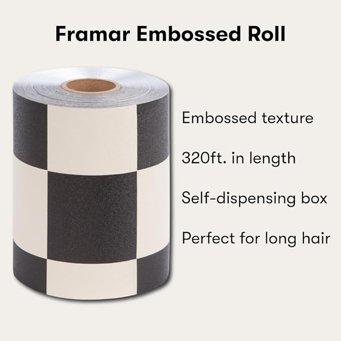 FRAMAR Checkered Hair Foil – Hair Foils For Highlighting Long Hair, Highlight Foils For Hair Highlighting, Salon Foils For Hair Highlighting Kit, Salon Foils For Hair Stylist – 320 ft