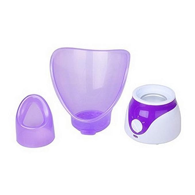 Facial Steamer Professional Steam Inhaler Facial Sauna Spa for Face Mask Moisturizer - Sinus with Aromatherapy; Pores with Timer and Extract Blackheads, Diffuser Skin Care(Purple)