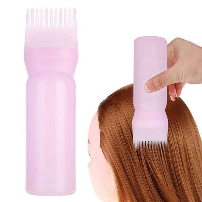 Yinhing Hair Dyeing Bottle, Hair Color Applicator Bottle, 3 Colors Hair Dyeing Bottle Brush Shampoo Hair Color Oil Comb Applicator Tool for Salon Home Supplies ()