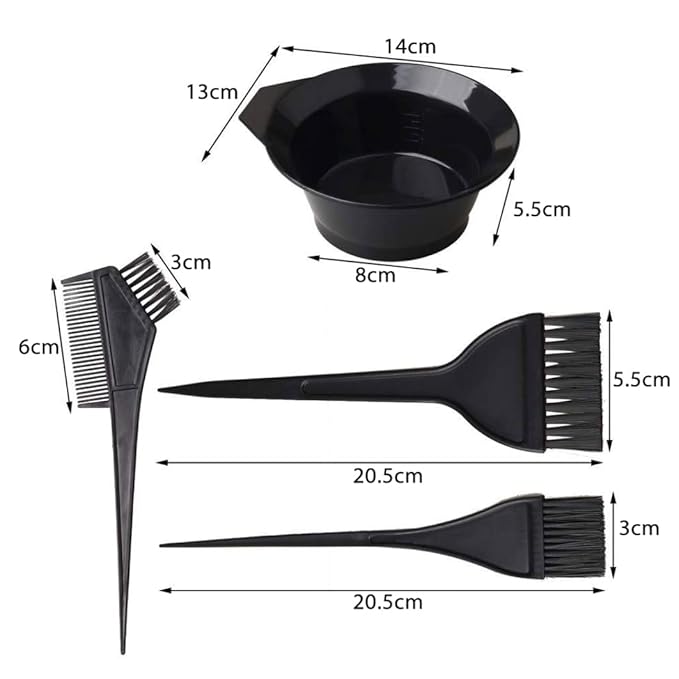 22PCS Hair Dye Tools Kit Hairdressing Brush, Comb, Earmuffs & Mixing Bowl Set