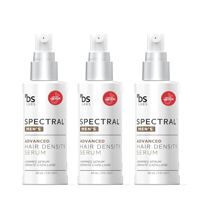 DS Labs Spectral Men’s Hair Density Serum (formerly Spectral.DNC-N), 60mL - Lightweight Leave In for Fuller Looking, Thicker Looking Hair, Fast Absorbing, Non-Greasy, For All Hair Types, (3 Pack)