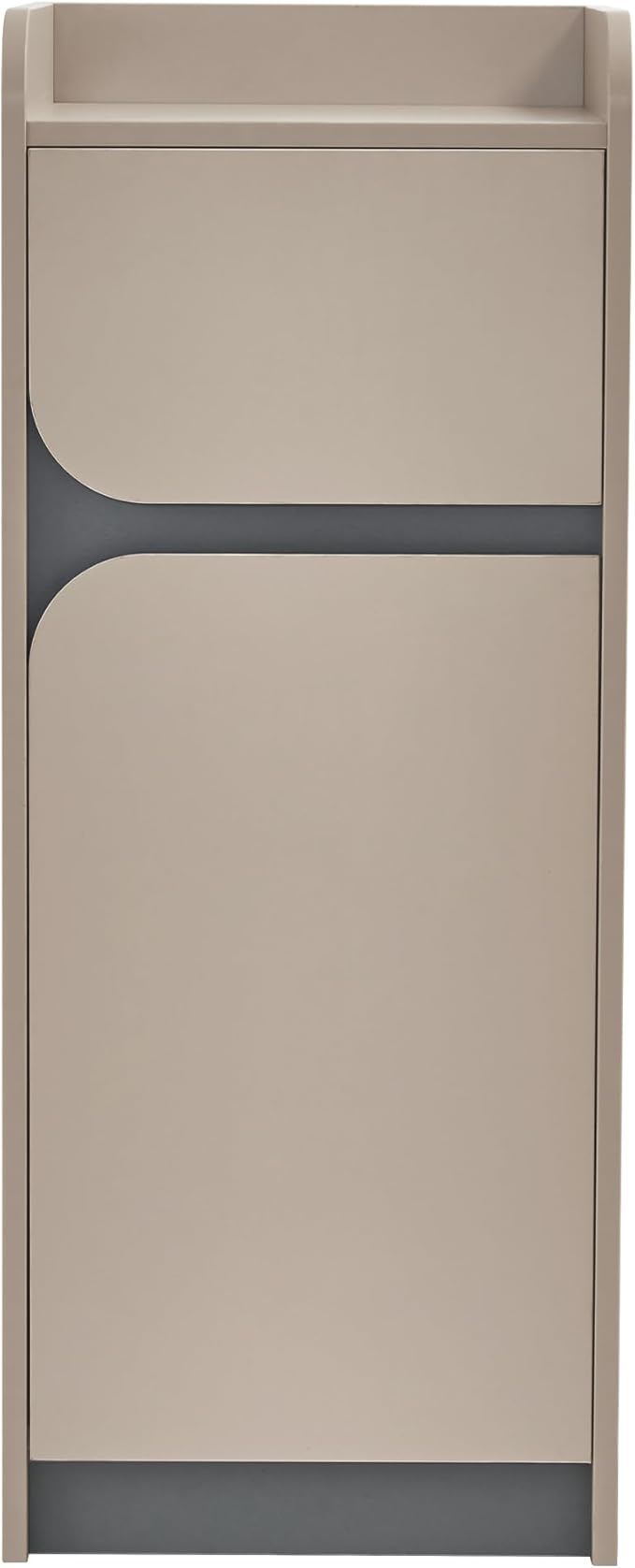 BarberPub Salon Spa Storage Cabinet, Barber Hair Stylist Station with 1 Drawer and 1 Cabinet, Beauty Salon Organizers 40” Tall DC2022 (Iron-Gray&Beige)