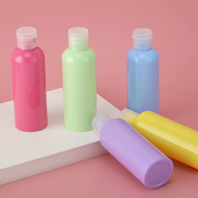 LISAPACK 3.4 oz Travel Bottles for Toiletries, Plastic Travel Size Containers for Shampoo Conditioner TSA Approved, Empty Small Squeeze for Lotion, Leak Proof Mini Liquid Tube for Refillable