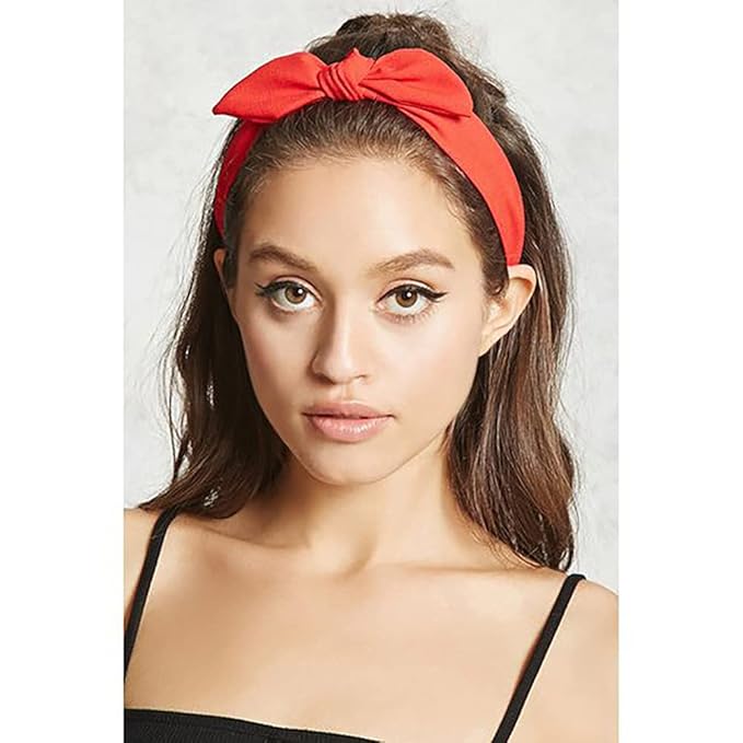 DRESHOW 8 Pack Bow Headbands for Women Girls Elastic Headwraps Knotted Headband Rabbit Ears Turban Non-Slip Sport Cute Hair Accessories
