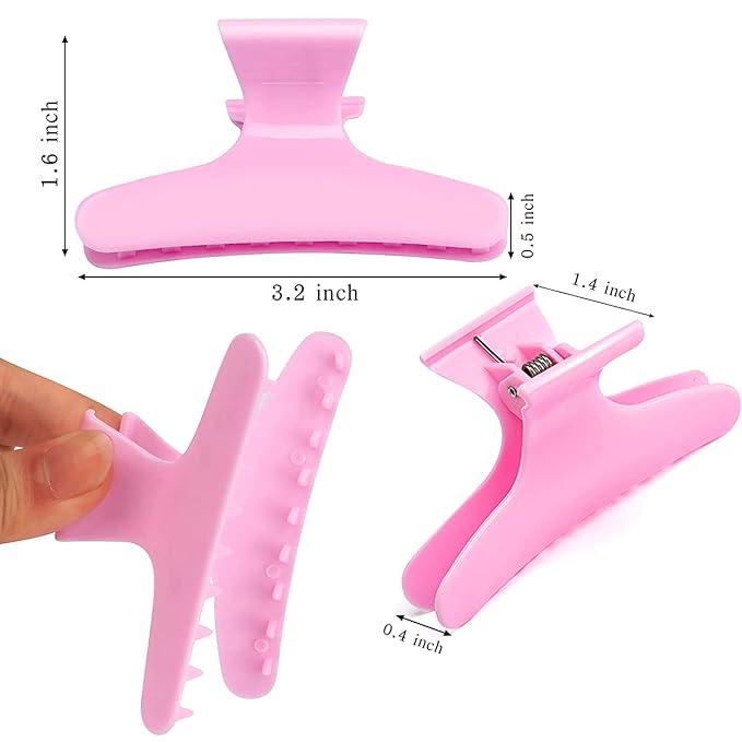 Ondder Hair Clips for Styling - Butterfly Clamps, Claw Clips, Pro Salon Hair Accessories for Women and Girls for Cutting, Coloring, and Hair Styling