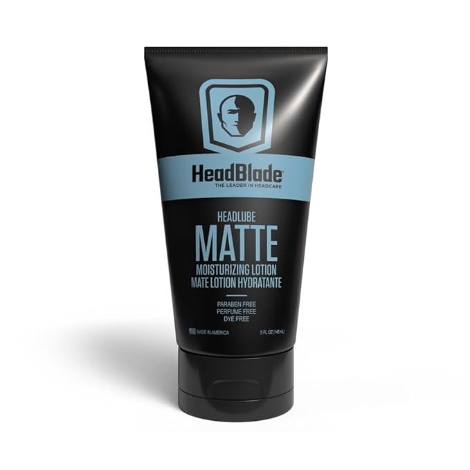 HeadBlade HeadLube Matte Moisturizer Lotion for Men (5 oz) - Leaves Head Smooth and Grease-Free, free Head Shaving Experience - Stay Refreshed and Hydrated with this Specially Designed Head Moisturize