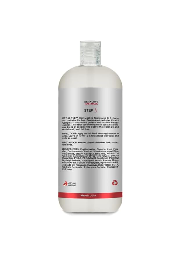 Keralove Hair Mask Keratin Care | Professional Hair Repair, Nourishment & Beauty | Vitamin Complex for All Hair Types | With Aloe Vera and Vitamin E