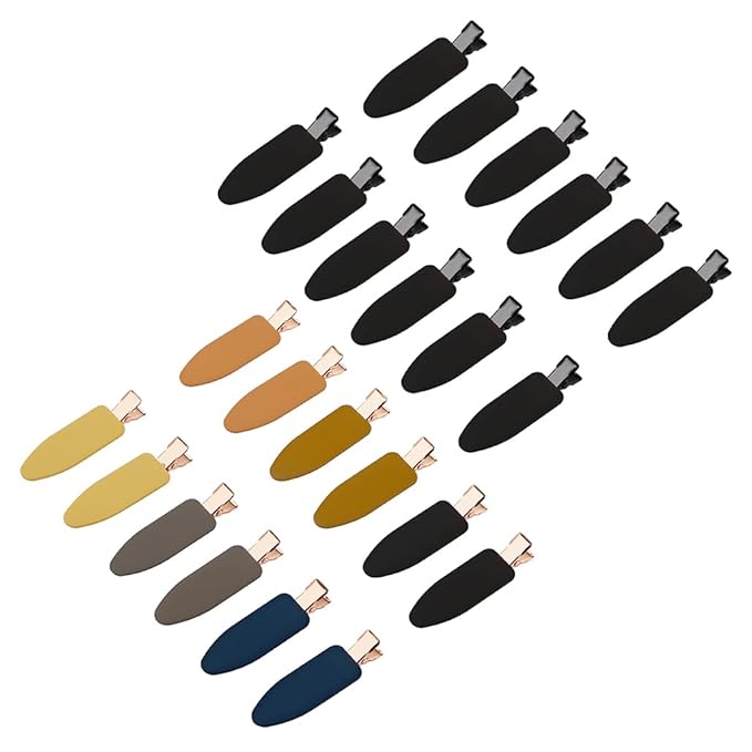 minihope 24 Pieces Hair Clips - Dent-Free Soft Clips for Women and Girls, Including Harry Josh Clips (Morandi & Black)