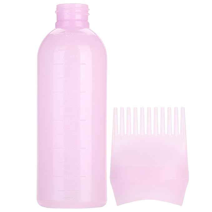 Root Comb Applicator Bottle, Hair Color Brush Applicator, 160ml Hair Dye Brush Bottle, Hair Dyeing Coloring Bottle Brush Shampoo Hair Color Oil Comb Applicator Tool()