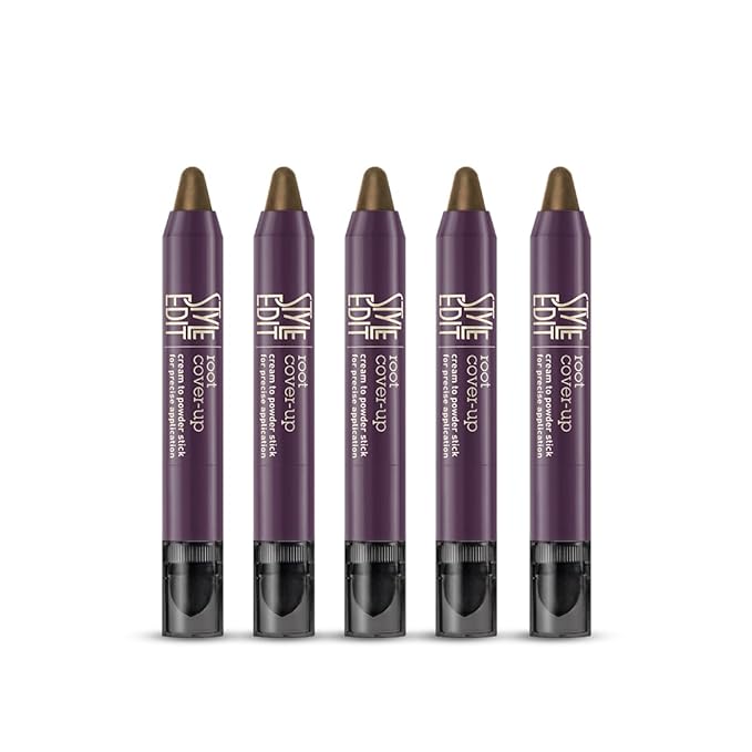 Style Edit Root Touch Up Stick | Temporary Hair Color for Gray Roots and Thinning Hair | Salon-Quality, Transfer-Resistant Hair Concealer | Light Brown, 0.11 oz