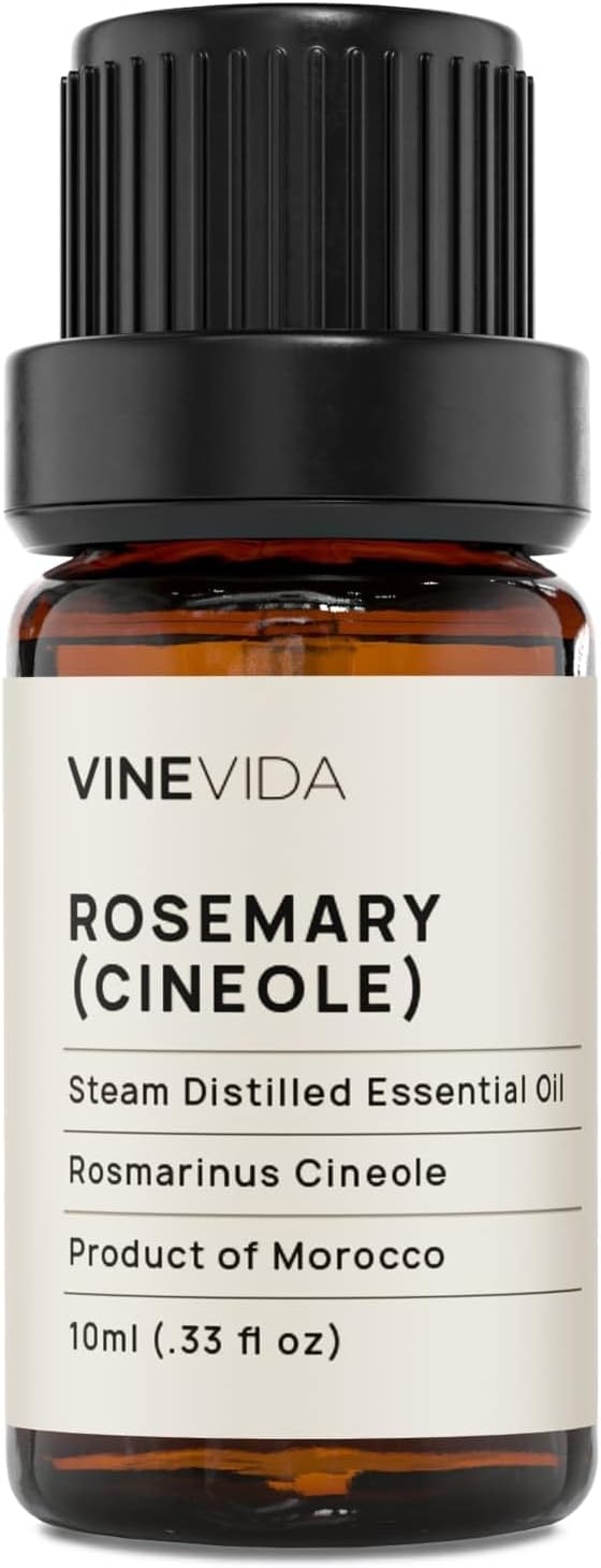 VINEVIDA Rosemary Essential Oil 10 mL - Pure, Undiluted Rosemary Oil for DIY Candle Scents and Soap Making - 10 mL Essential Oil for Safe Use