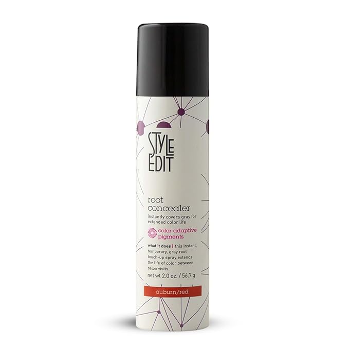 Style Edit Auburn/Red Root Concealer Touch Up Spray (Multiple Colors Available) - Instantly Covers Greys And Roots - Professional Salon Quality Grays Cover Up Hair Products for Women Auburn Red 2 Ounce