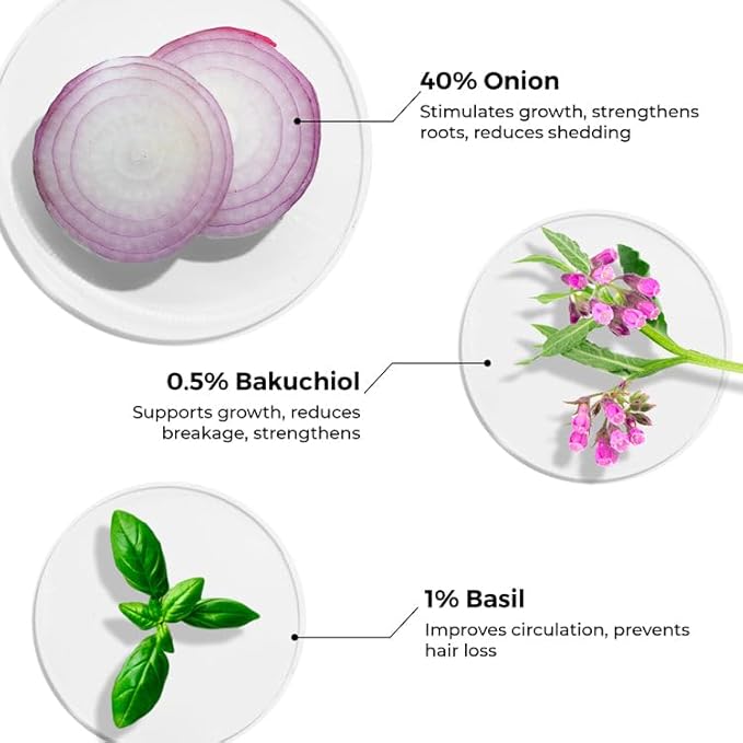 Nova Bloom Brillares Onion & Bakuchiol Hair Oil Shots | Nourishing Scalp Treatment for Stronger Hair | Helps Reduce Hair Breakage & Improve Texture | Lightweight, Non-Greasy Formula | For Men & Women