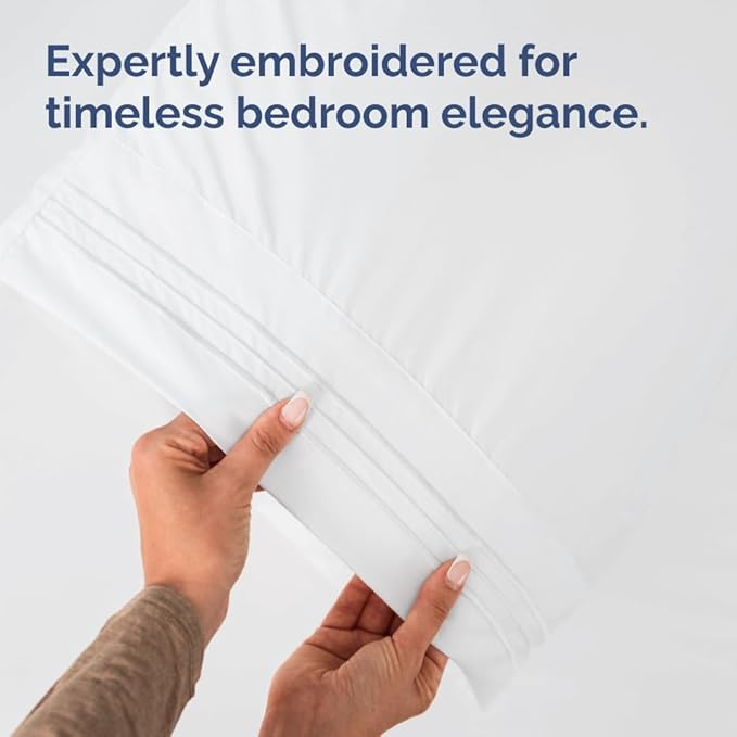 Queen Pillow Cases Set of 2 - Ultra Soft Hotel Quality Pillowcase Covers - Comfy, Cozy & Wrinkle Free - Shrinkage, Stain and Fade Resistant - Machine Washable Pillow Protectors - 2 Piece Set - White