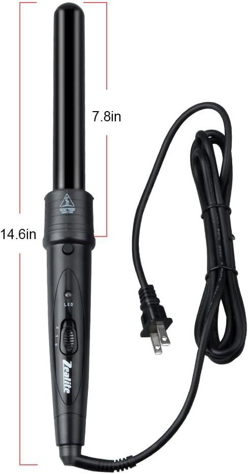 3 in 1 Curling Iron, Curler Wand Set with 3 Interchangeable Ceramic Curling Barrel(0.35”-1.25”), Instant Heat Up, Dual Voltage Hair Curler Beach Waves, Include Glove