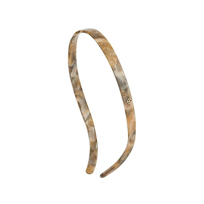 EVITA PERONI Hair Band, Acetate Resin Hairband for Women's Hair, Designed for Eyewear, No Pressure, No Headache, Comfortable Headbands for Women, Fashion Thin Headbands Non Slip, Tan, 1 Count