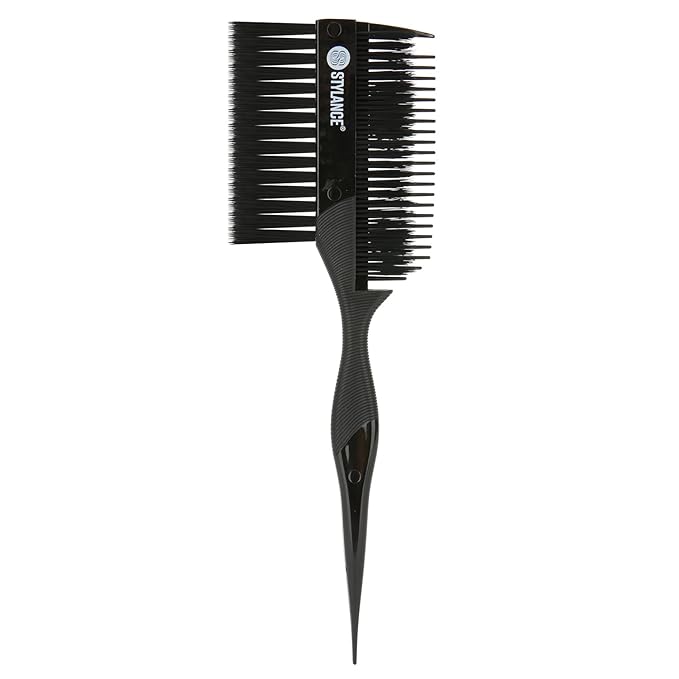 Professional 3 Pieces Hair Dye Brush Comb Set – Dual-Sided Hair Coloring Applicator for Salon Stylists – Tint Brush & Comb for Balayage, Highlights, and Root Touch-Up (Multicolor)