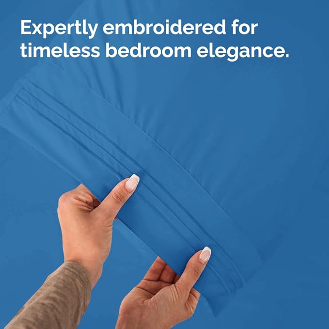 Queen Pillow Cases Set of 2 - Ultra Soft Hotel Quality Pillowcase Covers - Comfy, Cozy & Wrinkle Free - Shrink, Stain & Fade Resistant - Machine Washable Pillow Protectors - 2 Piece Set - Royal Blue