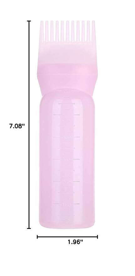 Root Comb Applicator Bottle, Hair Color Brush Applicator, 160ml Hair Dye Brush Bottle, Hair Dyeing Coloring Bottle Brush Shampoo Hair Color Oil Comb Applicator Tool()