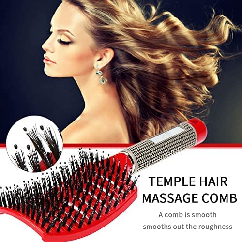 Magical Ultra Detangling Brush for Wet or Dry Hair, Detangler Brush, Fast Drying Styling Massage Hairbrush for Men, Women and Kids (2pcsRainbow-A)