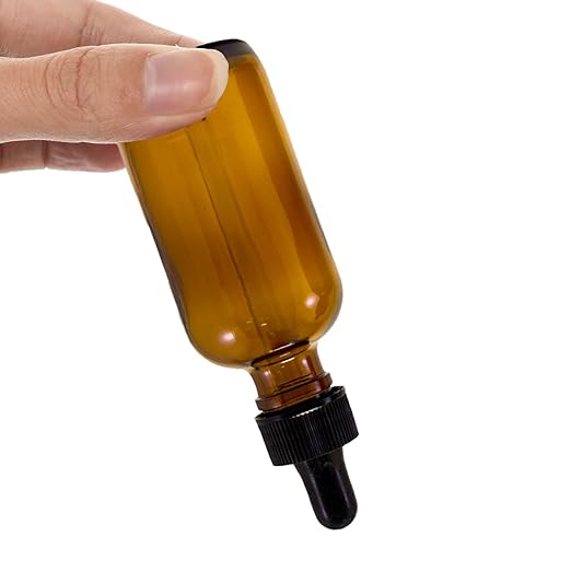 Amber Glass Dropper Bottle 2 oz – Refillable UV-Resistant Glass Bottle with Leak-Proof Dropper for Essential Oils, Serums, Tinctures, DIY Skincare – Single Pack - GreenHealdh