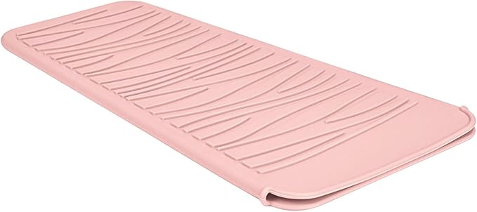 Silicone Heat Resistant Travel Pouch for Hair Straighteners, Crimping Irons, Curling Wands, Flat Irons, and Styling Tools (1 Pack, Pink)