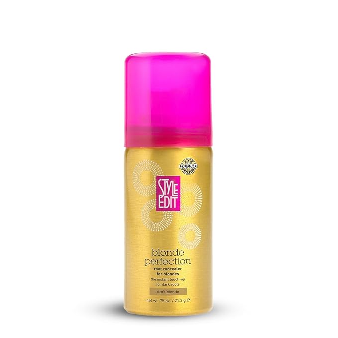 Root Touch Up Spray by Style Edit | Temporary Color Concealer for Dark Blonde Highlights and Thinning Hairline | 0.75 oz Travel Size